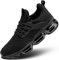 Herren Laufschuhe Air Low Top Komfort Basketball Sneakers Atmungsaktiv Mode Tennis Sport Gym Fitness Cross Sneakers, schwarz/red, 41.5 EU