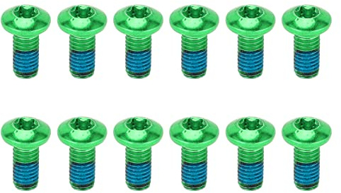 RiToEasysports 12Pcs Fahrrad Bremsscheibe Schrauben Alloy Steel M5x10mm Fahrrad Scheibenbremse Rotor Schrauben für Mountainbikes Rennräder