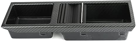 Riloer Getränkehalter in der vorderen Mittelkonsole, ABS-Kohlefaser-Stil, Schwarz, Auto-Innenraum-Getränkehalter-Organizer, 51168217953, 51168217957, für B-M-W 3er E46 1998–2007