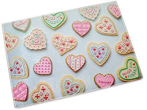 Planche à découper rectangle en verre personnalisée photo – Planche de découpe de cuisine en verre avec photo imprimée – Planche découpe rectangle cuisine