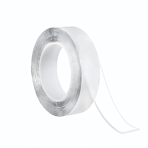Hedontachy Doppelseitiges Klebeband Extra Stark 3 Meter, Transparentes Abwaschbares Nano Tape, Ablösbar Spurlos Wiederverwendbares Beidseitiges Klebeband für Teppiche, Foto Wand