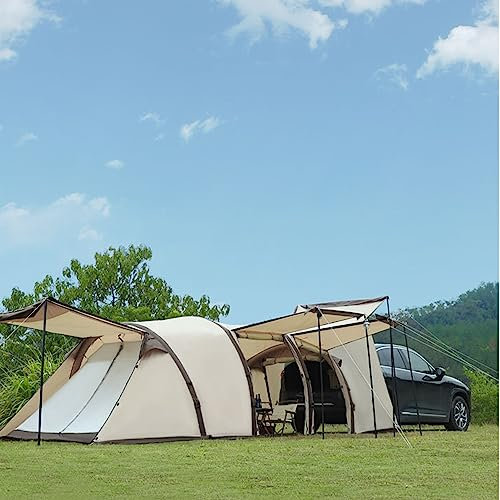 Auto-Markise, SUV-Heckklappenzelt mit dreiseitigem Markisenschirm, sonnensicheres Autozelt für Schrägheck-Camping, universelles, winddichtes SUV-Auto-Campingausrüstungszelt für Outdoor-Reise