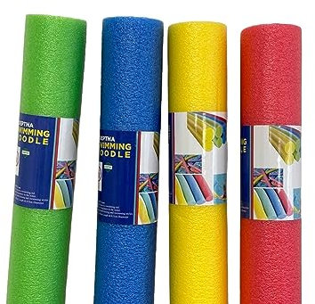 ADEPTNA Swimming Pool Noodle Float Aid Woggle Logs Noodles Water Flexible Swim Aid Aqua Aerobics Exercise Pool Noodle for Kids and Adults (GREEN)