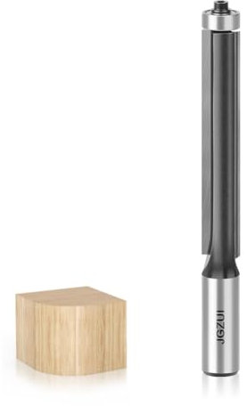 Professional Extended Flush Trim Router Bits Set 1/2 Inch Shank, Extended Trimming Knife, Straight Flush Trim Router Bit for Woodworking, 1/2 Diameter, 3 Blade Length