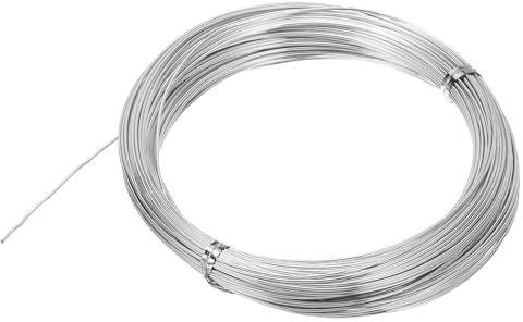 QUARKZMAN Eloxierter Basteldraht 1mmx30m Aluminiumdraht Draht zum Basteln Schmuckdraht Basteldraht Metallgedächtnis Flexibler Handwerksdraht für Schmuck Dekokranz DIY (43 AWG, Silber)