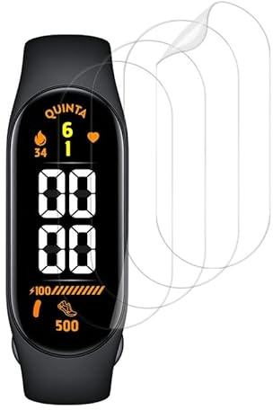 FOXZKISS para Xiaomi Mi Band 7 Protector de pantalla, 4 piezas para Xiaomi Mi Band 7 Protector de Pantalla Resistente a los Arañazos Sin Burbujas para Xiaomi Mi Band 7 Protector de Pantalla para