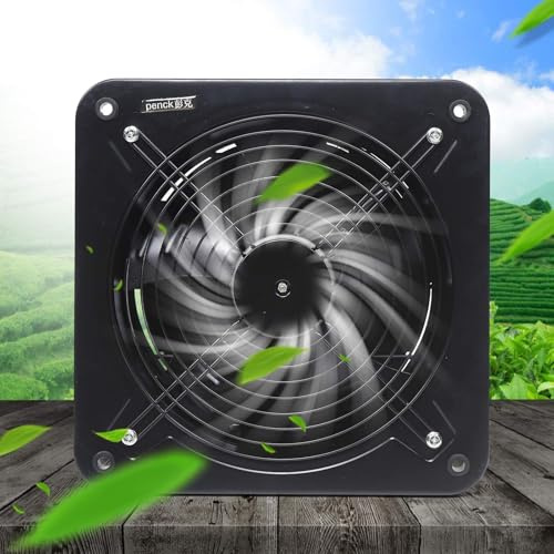 Ventilador de aire axial para baño, silencioso, 300 mm, 2850 m³/h, potente ventilador de pared de metal para cocina, baño, garaje, sótano