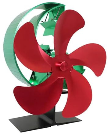 Ventiladores Estufa Chimenea Ventilador De Estufa De Leña Ventilador De Estufa Alimentado Por Calor Con 5 Aspas Y Decoración De Luna Y Estrella Ventilador De Estufa De Leña No Eléctrico De Funcionamie