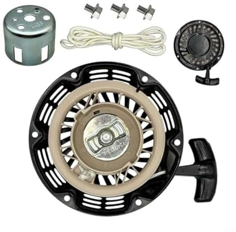 BlissfulAbode Seilzugstarter Montage mit Riemenscheibe für 196cc 208cc 212cc 224cc Motoren, kompatibel mit GX160 für GX200 Mini Bike Kart Generator