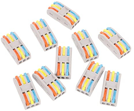 GLEAVI 10piezas De Cables Eléctrico Rápido De Bloques De Empalme De Alambre Conectores De Cable Reutilizables Para Instalación Simple y Diseño De Palanca Para Conexiones Rápidas y