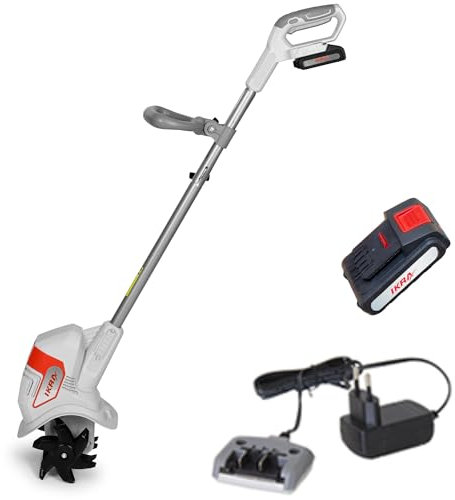 IKRA motozappa senza cavo IAMH 20, larghezza di lavoro 19 cm, profondità di lavoro fino a 15,5 cm, autonomia max. 30 minuti, incl. batteria e caricabatterie