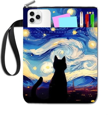 NHQZ Funda Libros Lectura,Protector Libros de Lectura,con Cremallera Y Bolsillo Adicional,Pochette pour Livre,Couverture de Livre en Tissu Lavable avec Fermeture Éclair et Poche Supplémentaire