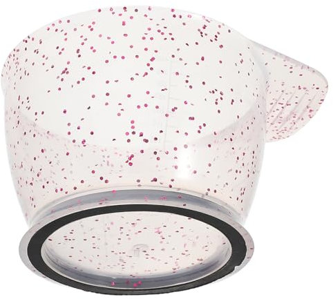 Happyyami Cuenco para Teñir el Cabello Rosa de Plástico, Mezcla Uniforme