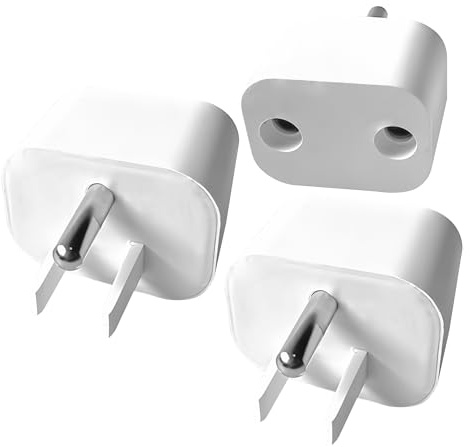 3 Pcs Grounding Plug Adapter, Ground Socket Splitter, Safety Adapter for Multiple Grounding Products in to Single Ground Port, Compatible with US Type B Outlets