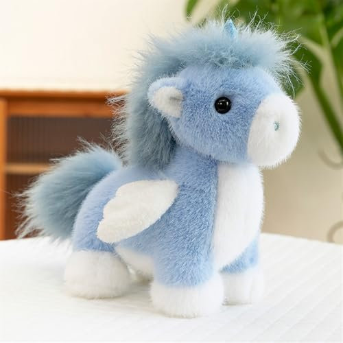 Trayosin Plüschtier Einhorn Kuscheltier 25/35cm Plüsch Einhorn Weiches Einhorn Kissen-Stofftier Süße Plüschtier für Kinder Mädchen Puppe Geschenk (25cm,Blau)