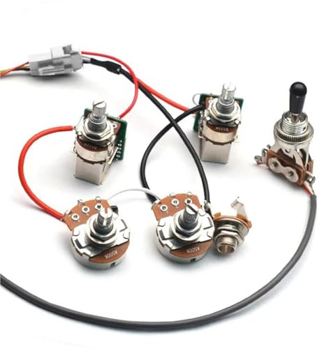 Gitarr Ledningssele Set 2T2V Laddade Förkopplade Gitarrkablagesatser Med Spoldelning
