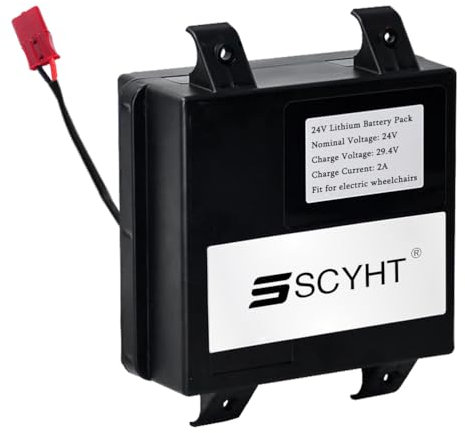 SSCYHT Batería de Litio 24 V, 20 Ah, 15 Ah, 32 Ah y 12 Ah Batería para Silla Ruedas eléctrica 24 V Baterías Recargables con conexión para Motor 250 W a 800 W,24v25ah Red Anderson