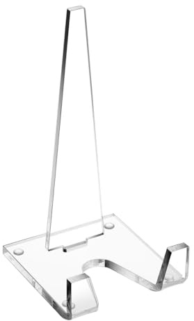 Supporto per piatti, espositore trasparente estetico, scaffale con cornice leggera da 10x10x20 cm, supporto stabile per schede, segni, dipinti, per bancone, scrivania, tavolo, decorazione per la casa