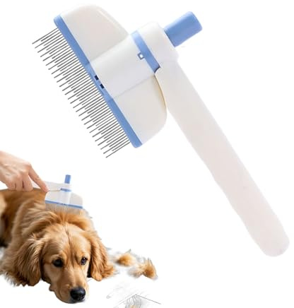 GkgWuxf Kamm für Hunde | Rotierende Bürste für Katzen – Selbstreinigende Bürste für Haarausfall Tierpflege Welpen Kätzchen