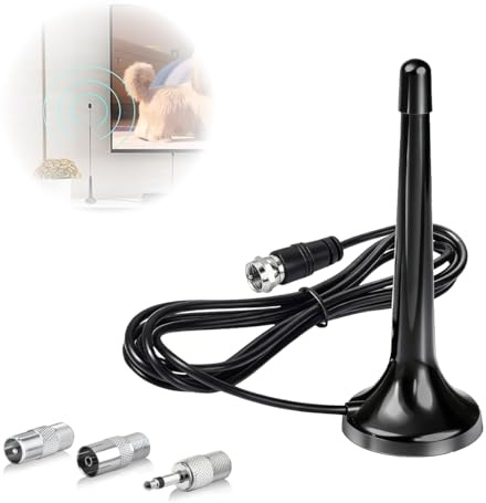 tiyiyok FM DAB Radio Antenne, DAB UKW Radioantenne, Tragen Sie eine 3-Meter-Antennenverlängerung 75 Ohm FM-Radioantenne, Geeignet für DAB-Digitalradios, FM-Stereos, TV-Tuner und Ähnliche Geräte