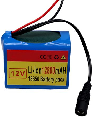 Lithium Battery Pack 3S2P 12V 12800mAh Built-in BMS Protection Board Lithium-ion Rechargeable Batteries with 12.6V 2A Charger