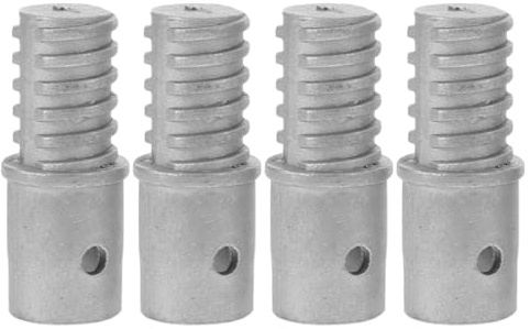 Healifty Metal Threaded Pole Adapter for Broom Handle Tip Replacement 19mm 4pcs Compatible with Cleaning Tools and Paint Roller Poles, Versatile Application for Household and Commercial