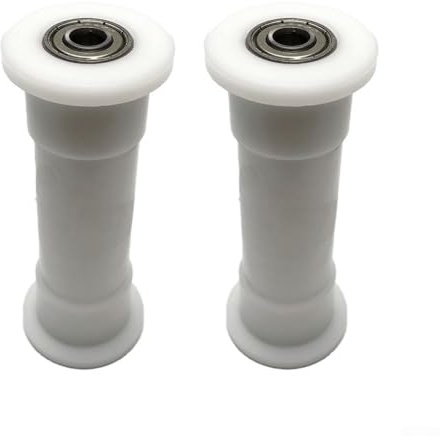 Zilimontt Polea de rueda de rodamiento para máquina de remo para accesorios de equipo de fitness, paquete de 2 rodillos de plástico con agujero de montaje de 8 mm, 42 mm de diámetro, 109 mm de altura