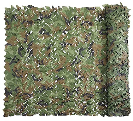 Camouflage net,Woodland Camo Netting Privacy Fence Screen - Outdoor Mesh Awning for Garden, Hunting, Shooting, Shade Protection - Green Camo Cover