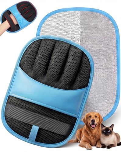 JTENGYAO Pet Hair Removal Glove Magic Brush Electrostatic Grooming Glove for Dog and Cat | Reusable Fur Remover Pure Path Yomi Pet Grooming Needs for Furniture Clothes Carpet and Car Seat