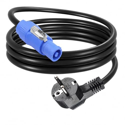 Cavo Alimentazione 3 Poli Spina UE a PowerCon Maschio NAC3MPA, 2,5mm² 13AWG 25A 1,2m 4FT, Cavo Prolunga per Schermi LED, Illuminazione Palcoscenico, Dispositivi Audio Video