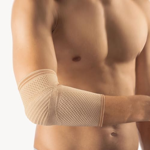 bort 055100 x-large haut KubiTal Ellenbogen-Polster-Bandage in unterschiedlichen Farben und Größen, rechts und links gleich, x-large, beige