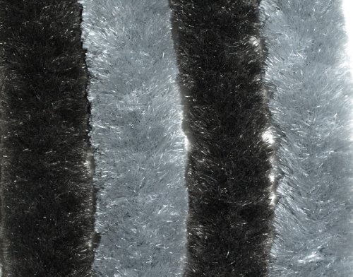 Arisol S.N.C. 679238 Flauschvorhang 90 x 200 cm, silber/anthrazit