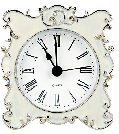 NIKKY HOME Small Table Clock, 3 Inch, Battery Operated for Bathroom