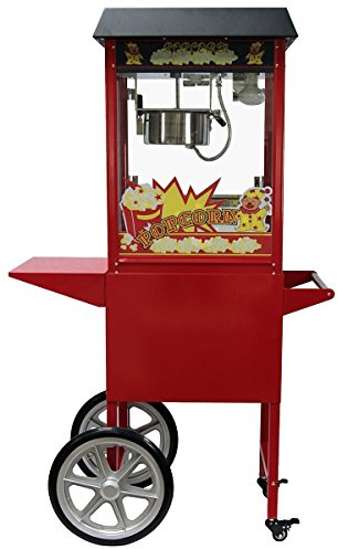 GT CATERING Machine à pop-corn professionnelle avec chariot