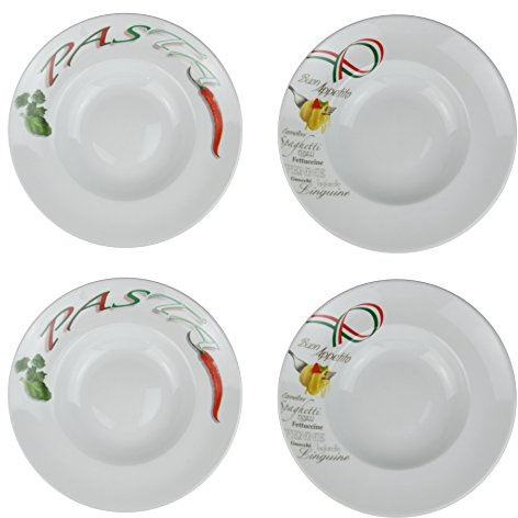 Retsch Arzberg Pastateller (mit Dekor) mit Pastalöffel im Set Pasta/Ø 30cm (4er Set)