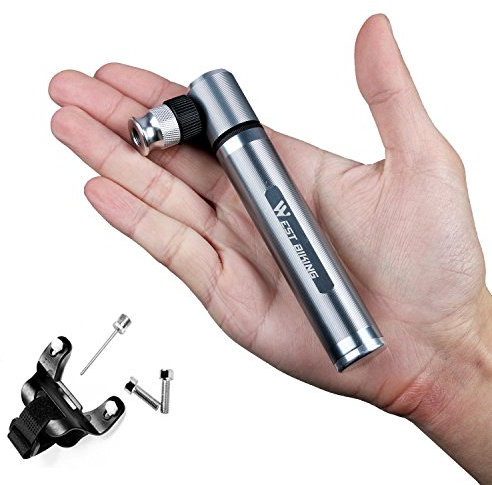 Icocopro Mini-Fahrradpumpe – 11 bar, passend für Presta- und Schrader-Ventile, Aluminiumlegierung, zuverlässig, kompakt und leicht – Reifenpumpe für Rennräder, Mountainbikes, und Räder, 85 g