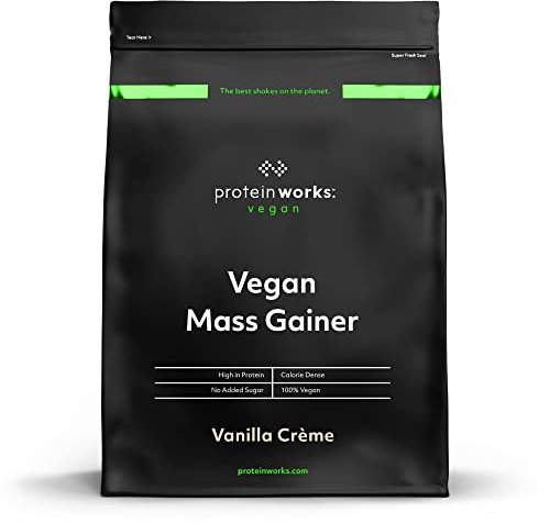 Protein Works - Vegan Mass Gainer | 450 Kalorien pro Shake | Vegan Weight Gainer | Veganes Shakes Zum Zunehmen | 16 Servings | Vanillecreme | 2kg