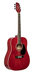 STAGG DREADNOUGHT AC.GT.-RED