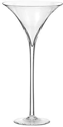 takestop® Bicchiere Vetro 40 Cm Coppa Martini Ampolla Centrotavola Decorazione