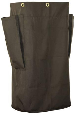 American Supply bolsa de repuesto para carro de limpieza con ojales y bolsillos laterales de 33 pulgadas, color marrón