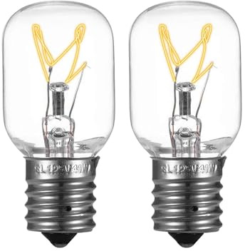 Light Bulb for Whirlpool Microwave - Light Bulb Fits for Whirlpool Maytag GE Amana Over the Range Hood Microwave, Dimmable with 125V 40W E17 Base, Kitchen Night Light, Repalce 8206232A (2)