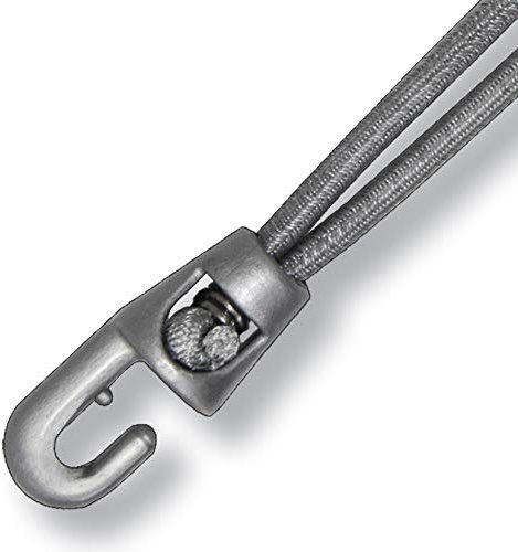 Spannfix Ø 4 x 800 mm silber mit Kunststoffhaken und Expanderseilschlaufe 100 Stück