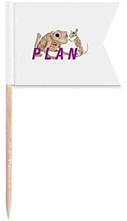 Frogs Mouse Plan Art Deco regalo de moda palillo de dientes banderas etiquetado para fiesta pastel comida queso