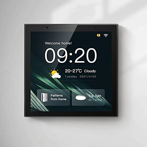 Smart Home Control, Dimmer and Background Music Player, 4'' Switch Panel In-Wall Touchscreen Control for Various Tuya Smart Appliances