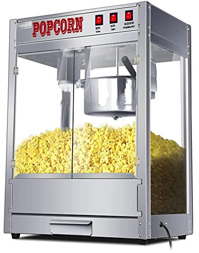 MNSRRN Fabricante de Palomitas de maíz esférica, Grasa, Fabricante de Palomitas de Palomitas Totalmente automáticas para Película/Partido para niños/Inicio/Uso Comercial