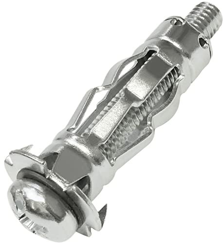 AERZETIX - C57487 - Satz von 10 Spreizdübel Ø12x37 mm für gipskartonplatten hohlkörper aus metall - mit schrauben M6 - befestigung in trockenbauwänden - farbe silber