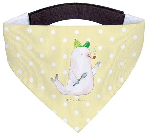 Mr. & Mrs. Panda Hundehalstuch L Robbe Sherlock - Geschenk, Bandana Für Hunde, Halstuch Hund, Lustige Sprüche, Hundeaccessoire Tuch