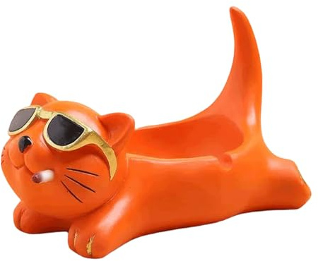Elegant Katze Aschenbecher Harz Desktop Zigarettenaschenbecher Indoor kreative Coole rauchende Aschenbecher Auto Büro Wohnzimmer Aschenbecher Ornament Einfach zu verwenden