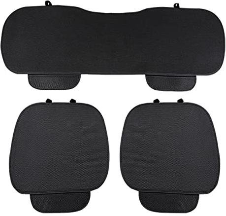 Auto Accessori Lupex Autositzbezug 3 Stück Universal Auto | Sitzschutz 2 vorne und 1 hinten | Protector Comfort Automotive Innenkissen (Silk Ice Schwarz)