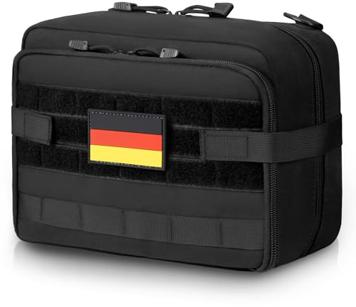 Jueachy Bolsa táctica Molle, Bolsa de administración, Bolsa de Herramientas de Utilidad, Accesorio Molle, Bolsas Grandes, expandibles, Accesorios Molle, Organizador de Bolsillo médico, Parche de